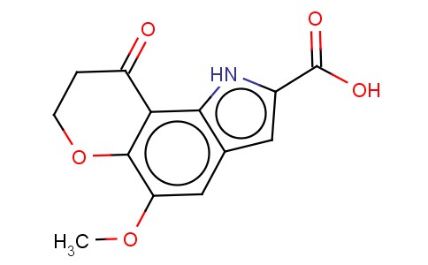 PYRANO(2,3-G)INDOLE-2-CARBOXYLIC ACID, 1,7,8,9-TETRAHYDRO-5-METHOXY-9-OXO-